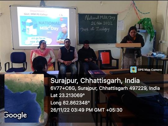 प्राणी शास्त्र विभाग में मनाया गया नेशनल मिल्क डे